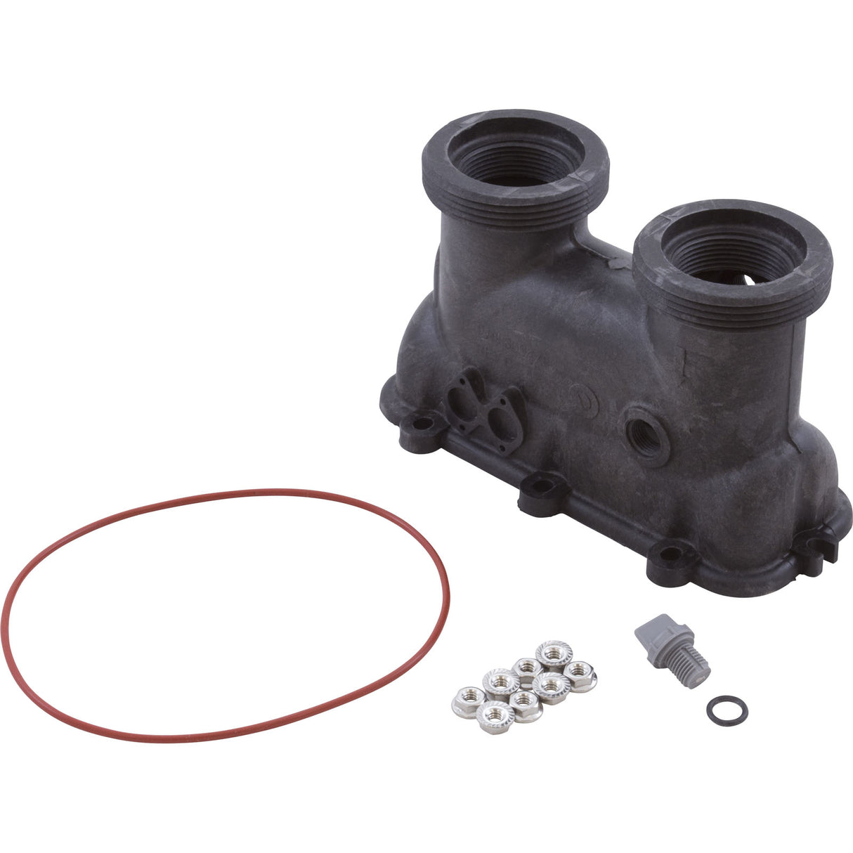 Inlet/Outlet Header, Raypak 130A : 011595F - Raypak - 011595F - PartsForSpas.com