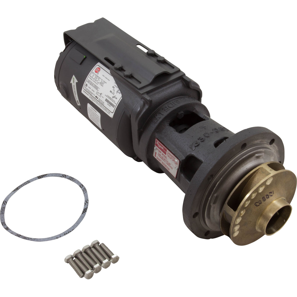 Integral Header Pump, Raypak, Hi Delta, 4.7 Impeller : 004845F - Raypak - 840891020401 - PartsForSpas.com
