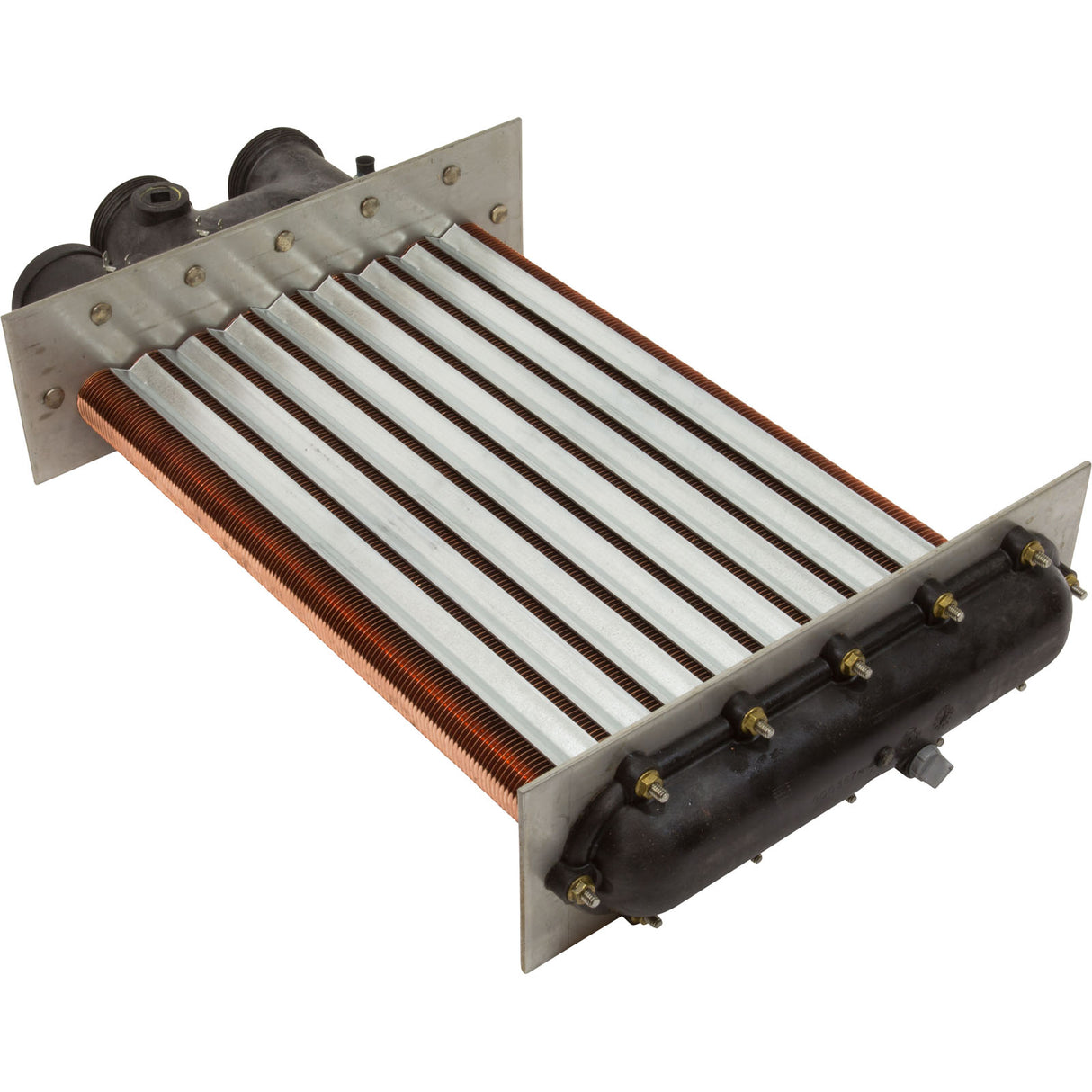 Heat Exchanger, Raypak Model 336A/337A, Polymer : 010045F - Raypak - 840891021209 - PartsForSpas.com