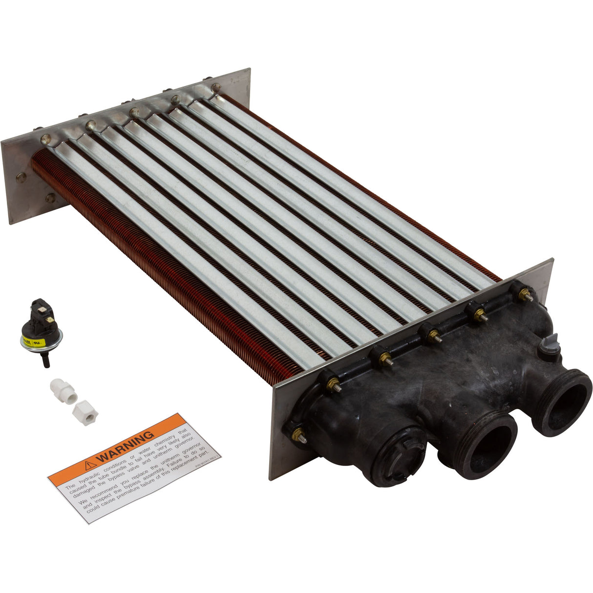 Heat Exchanger, Raypak Model 406A/407A, Polymer : 010046F - Raypak - 010046F - PartsForSpas.com