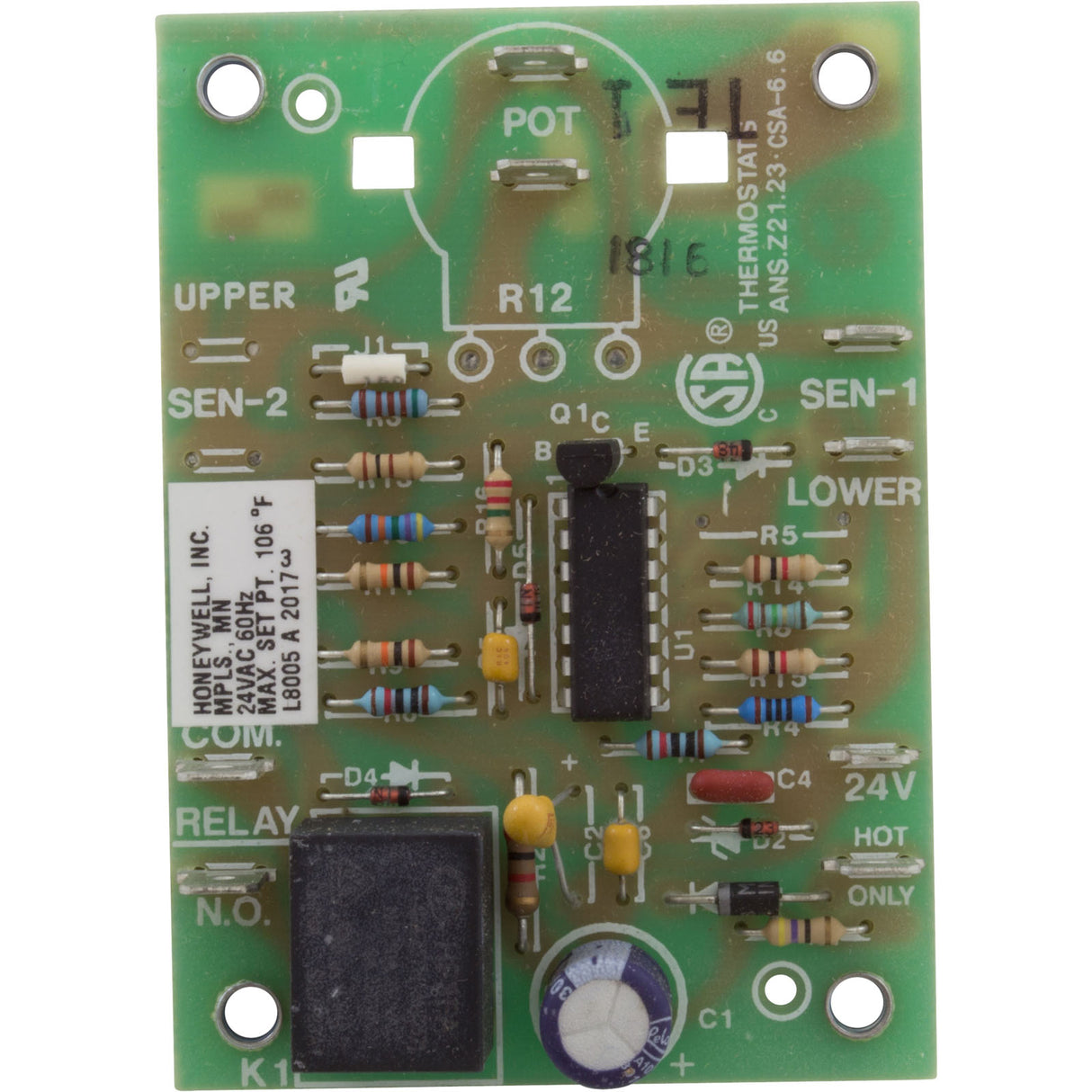Thermostat Kit, Raypak 55A/185A, IID, 10A : 005390F - Raypak - 840891004486 - PartsForSpas.com