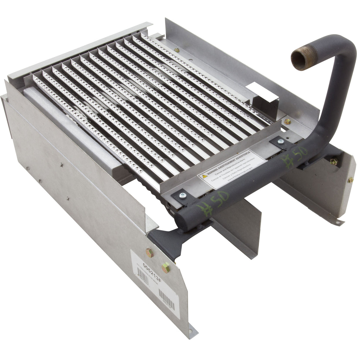 Burner Tray, Raypak Model R185, with Burner, Sea Level : 005213F - Raypak - 840891002727 - PartsForSpas.com
