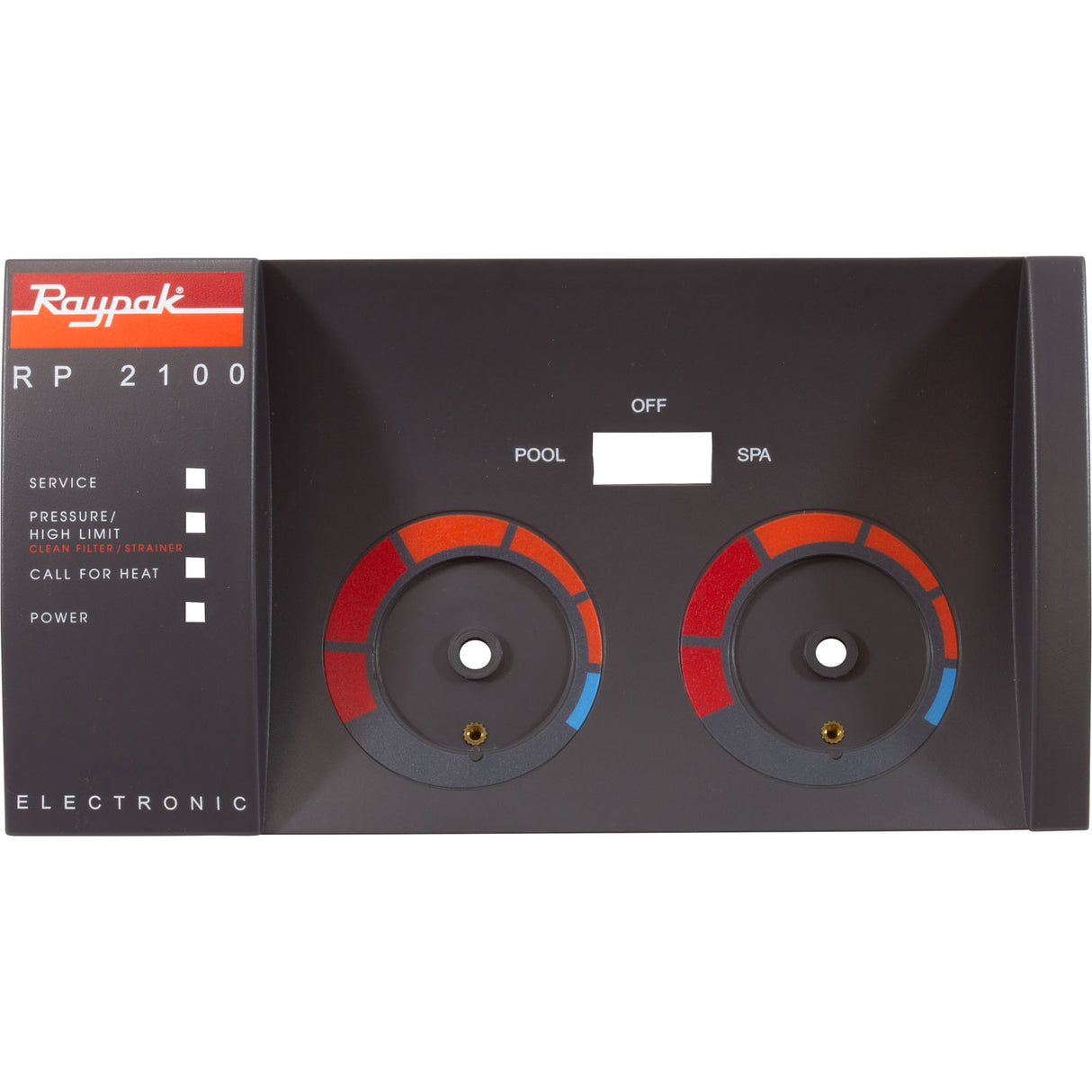Control Panel, Raypak 2100, R185-R405, IID, w/ Decal : 005292F - Raypak - 840891001607 - PartsForSpas.com