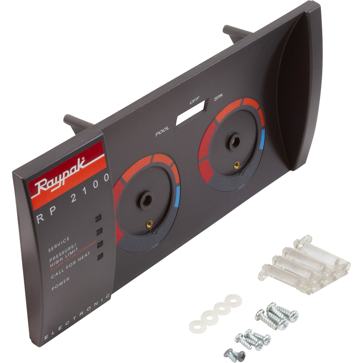 Control Panel, Raypak 2100, R185-R405, IID, w/ Decal : 005292F - Raypak - 840891001607 - PartsForSpas.com