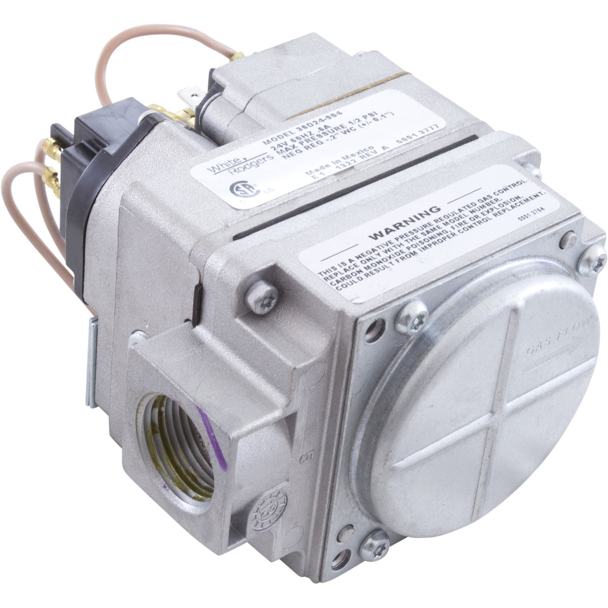 Gas Valve, Zodiac Laars HI-E/HI-E2 : R0200100 - Jandy/Laars/Zodiac - 052337013161 - PartsForSpas.com