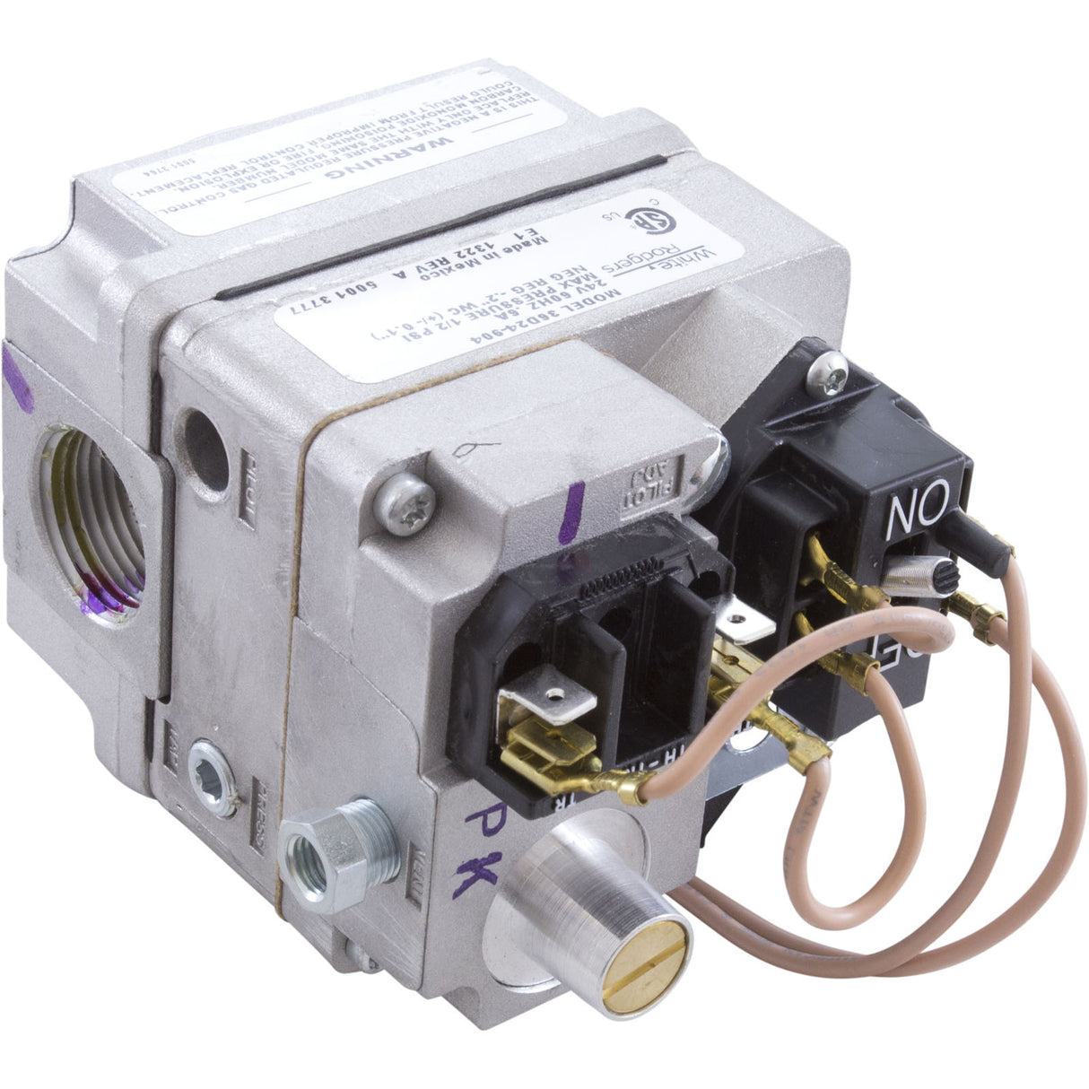 Gas Valve, Zodiac Laars HI-E/HI-E2 : R0200100 - Jandy/Laars/Zodiac - 052337013161 - PartsForSpas.com