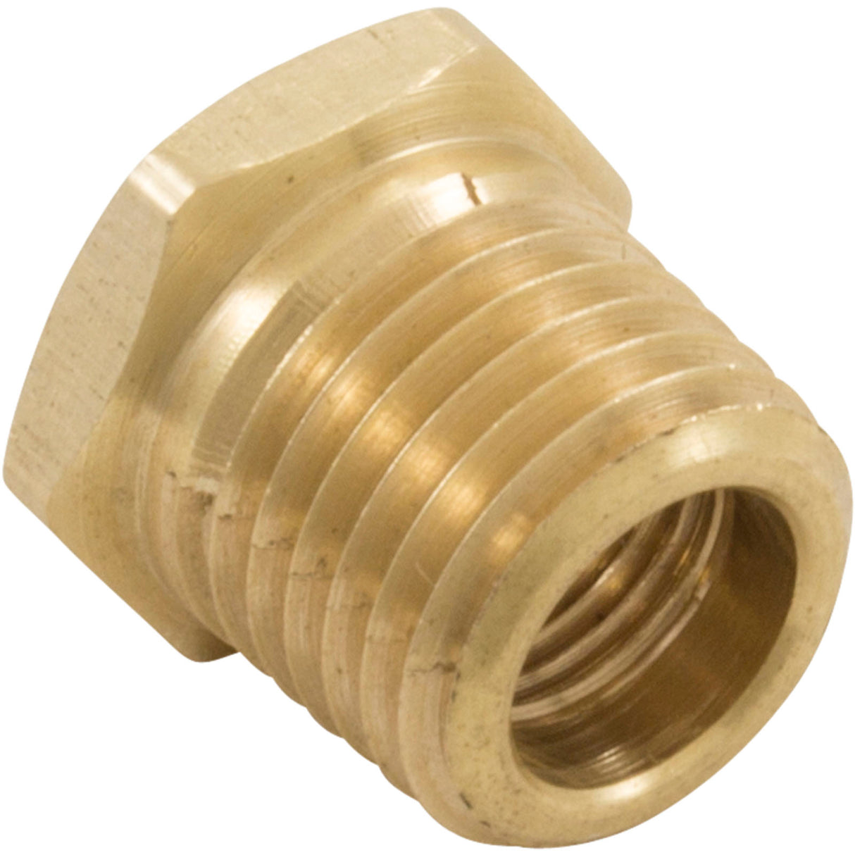 Reducer Bushing, 1/4"mpt x 1/8"fpt, Brass : 6AYW5