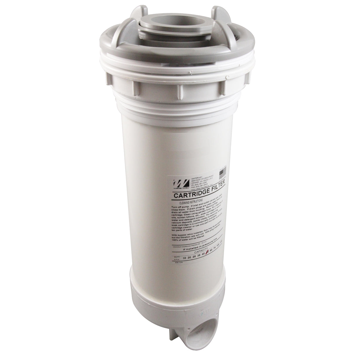 Skim Filter Complete, WW DynaFlo Lo-Profile, 50sqft, Gray : 510-6557