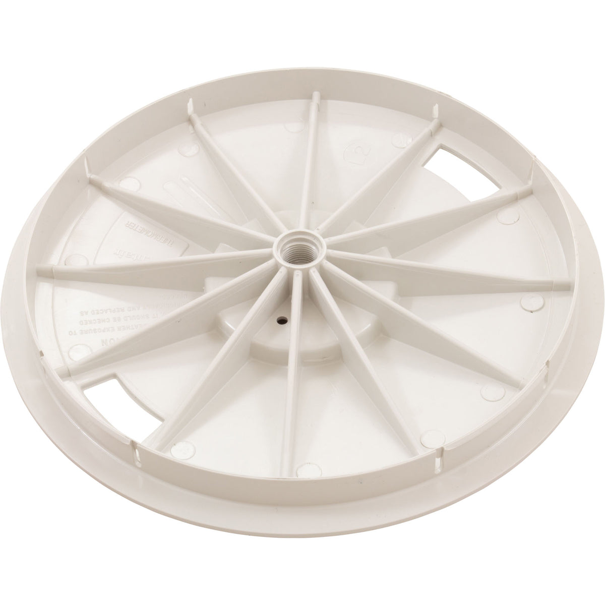 Skimmer Lid, Baker Hydro, 9-7/8"dia, w/o Thermometer, Wht, Gen : L2R