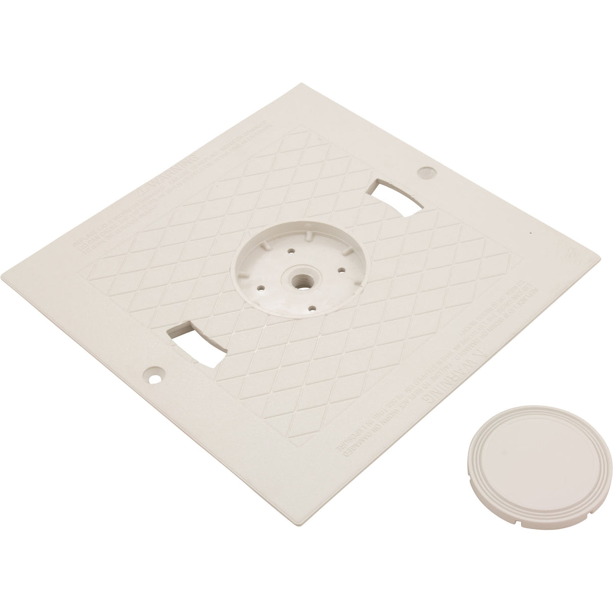 Skimmer Lid, Hayward, 10" x 10", w/o Thermometer, White, Gen : L3R - Pentair - L3R - PartsForSpas.com