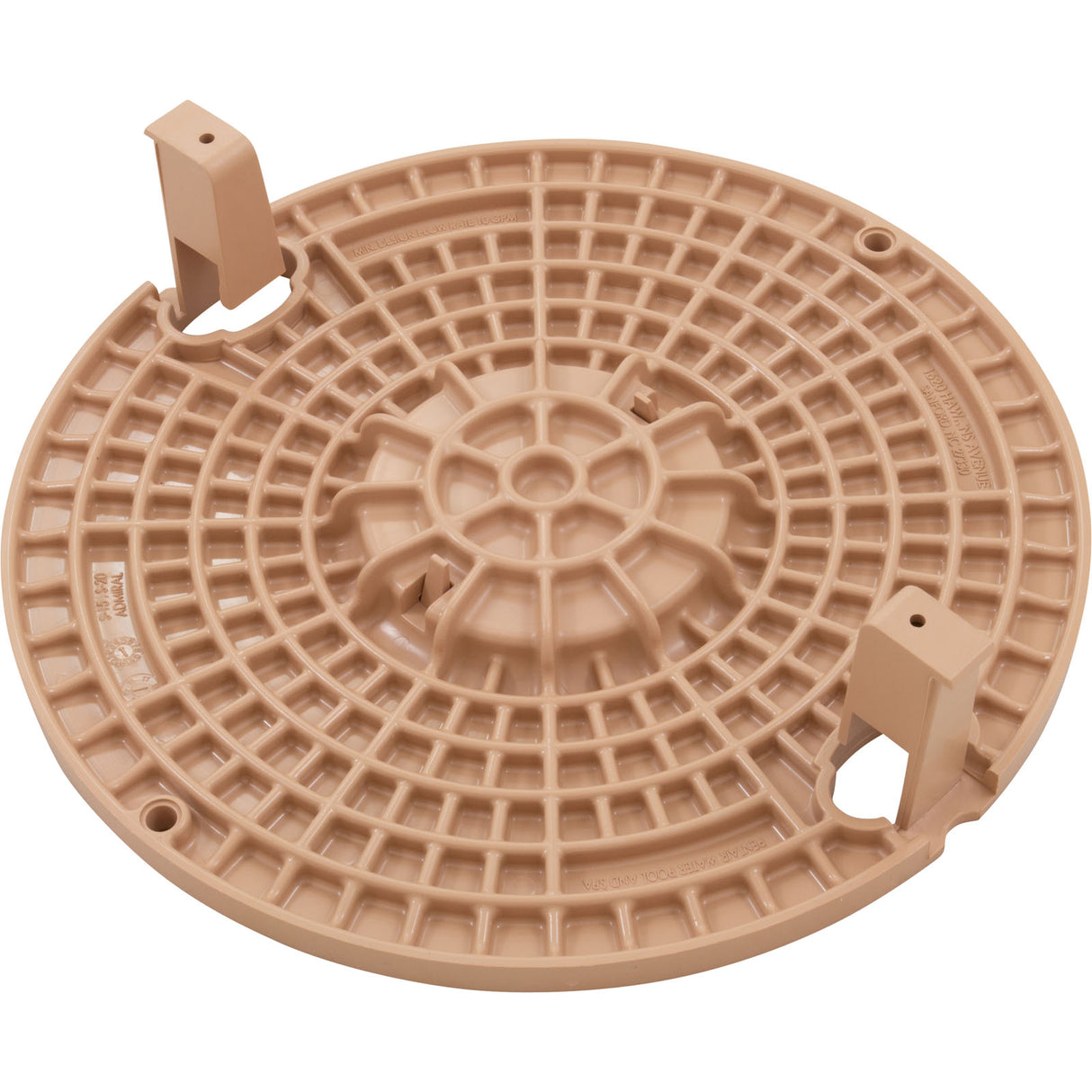 Skimmer Lid, Pentair, Admiral S15/S20, Lockdown, Tan : 85007430 - Pentair - 788379625771 - PartsForSpas.com