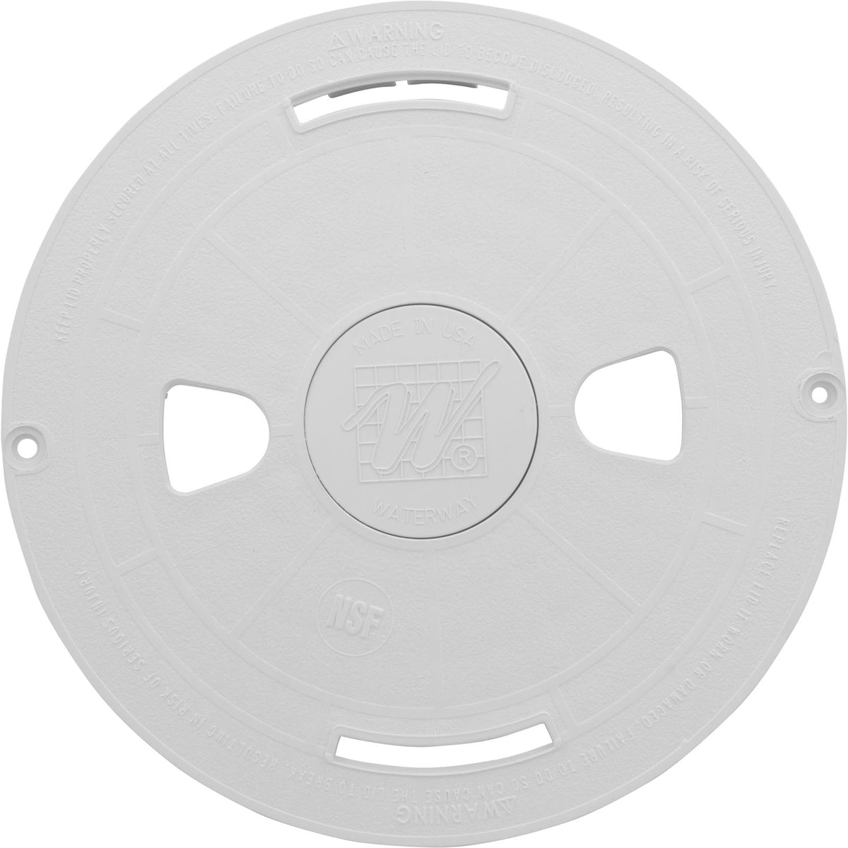 Skimmer Lid, Waterway Renegade, 9-7/8"od, White : 540-6470WW