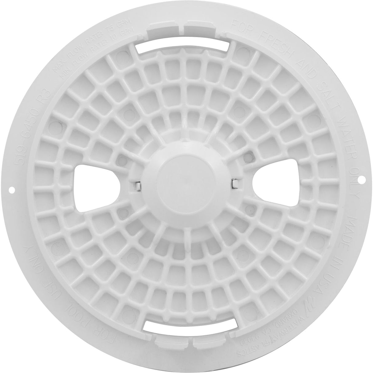 Skimmer Lid, Waterway Renegade, 9-7/8"od, White : 540-6470WW - Waterway Plastics - 806105098788 - PartsForSpas.com
