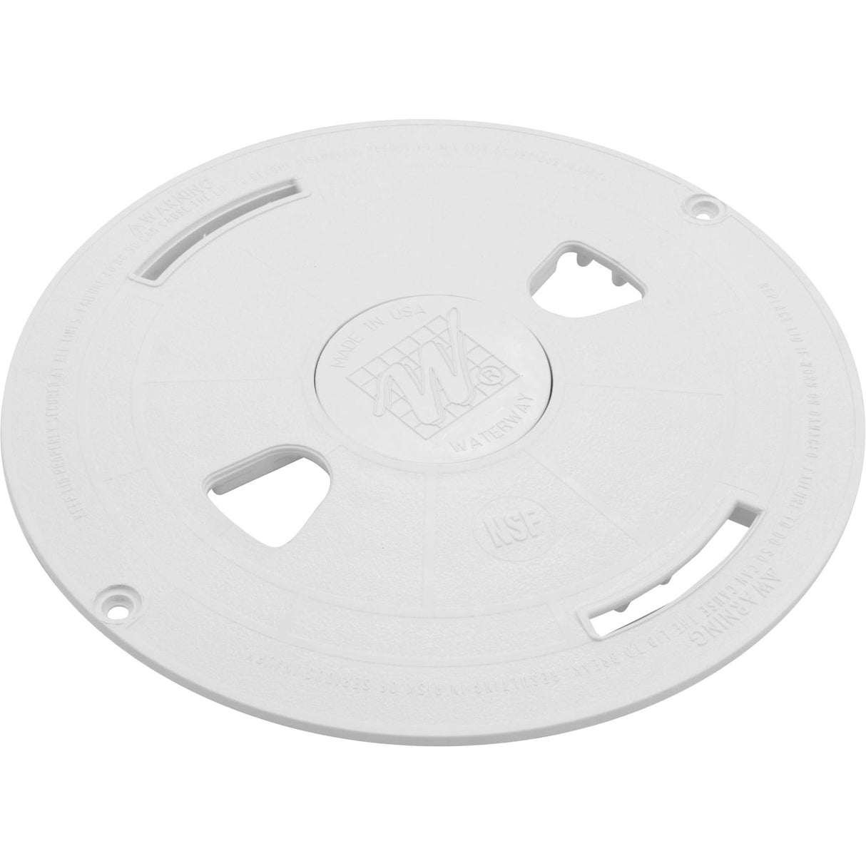Skimmer Lid, Waterway Renegade, 9-7/8"od, White : 540-6470WW - Waterway Plastics - 806105098788 - PartsForSpas.com