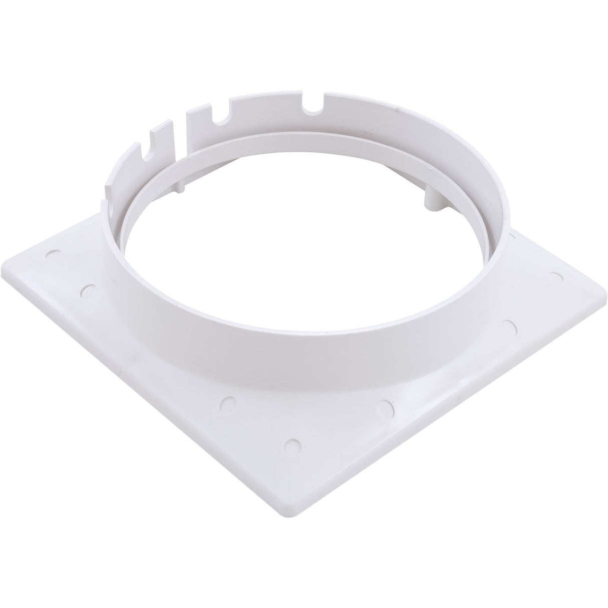 Skimmer Collar, Waterway Renegade, Vinyl, Square, White : 519-9510 - Waterway Plastics - 806105097538 - PartsForSpas.com