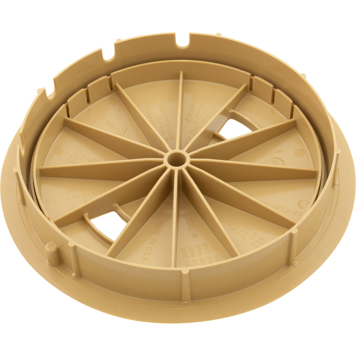 Skimmer Lid, Aquastar, w/Collar, Tan : SKRT108 - AquaStar - 883612043340 - PartsForSpas.com
