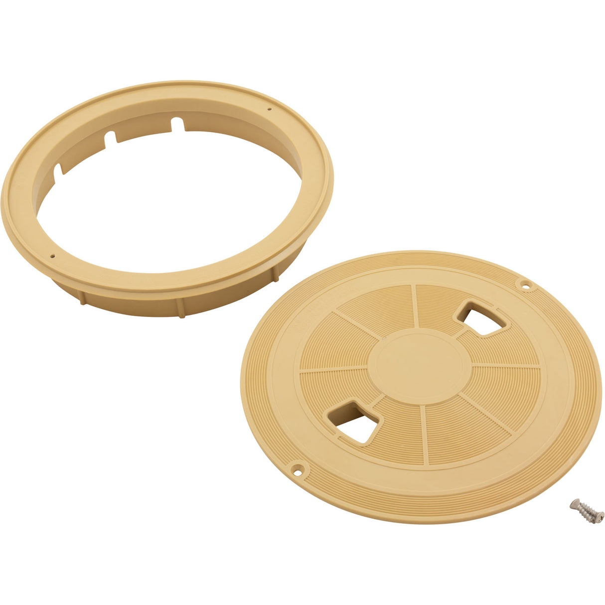 Skimmer Lid, Aquastar, w/Collar, Tan : SKRT108 - AquaStar - 883612043340 - PartsForSpas.com