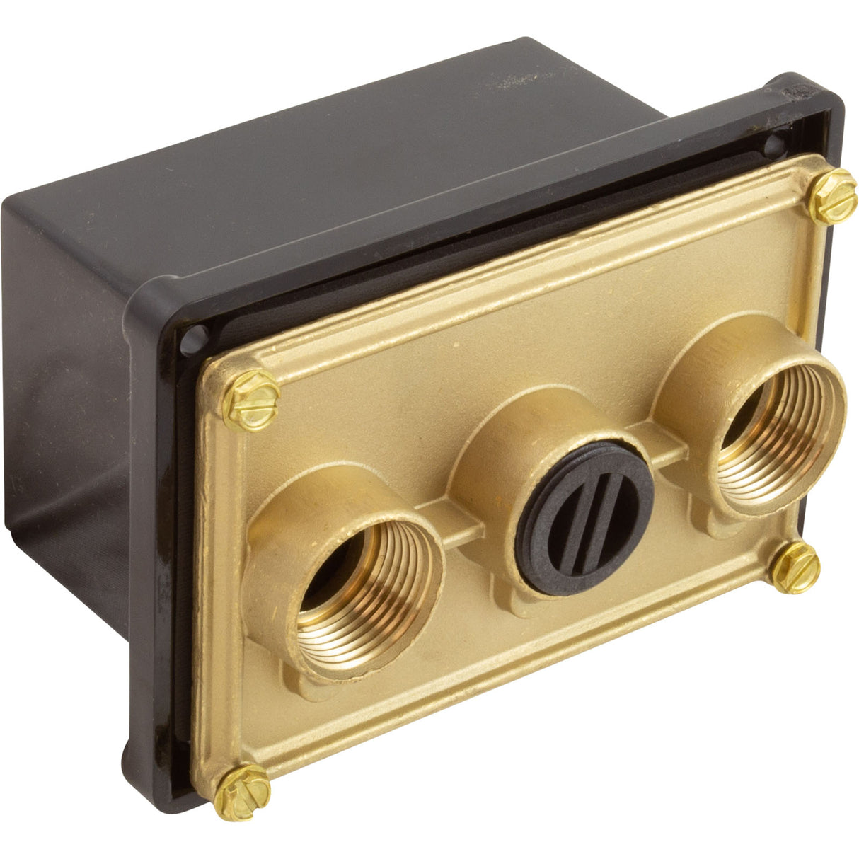 Light Junction Box, Pentair, (3) 3/4" Ports, Brass Base : 78310600