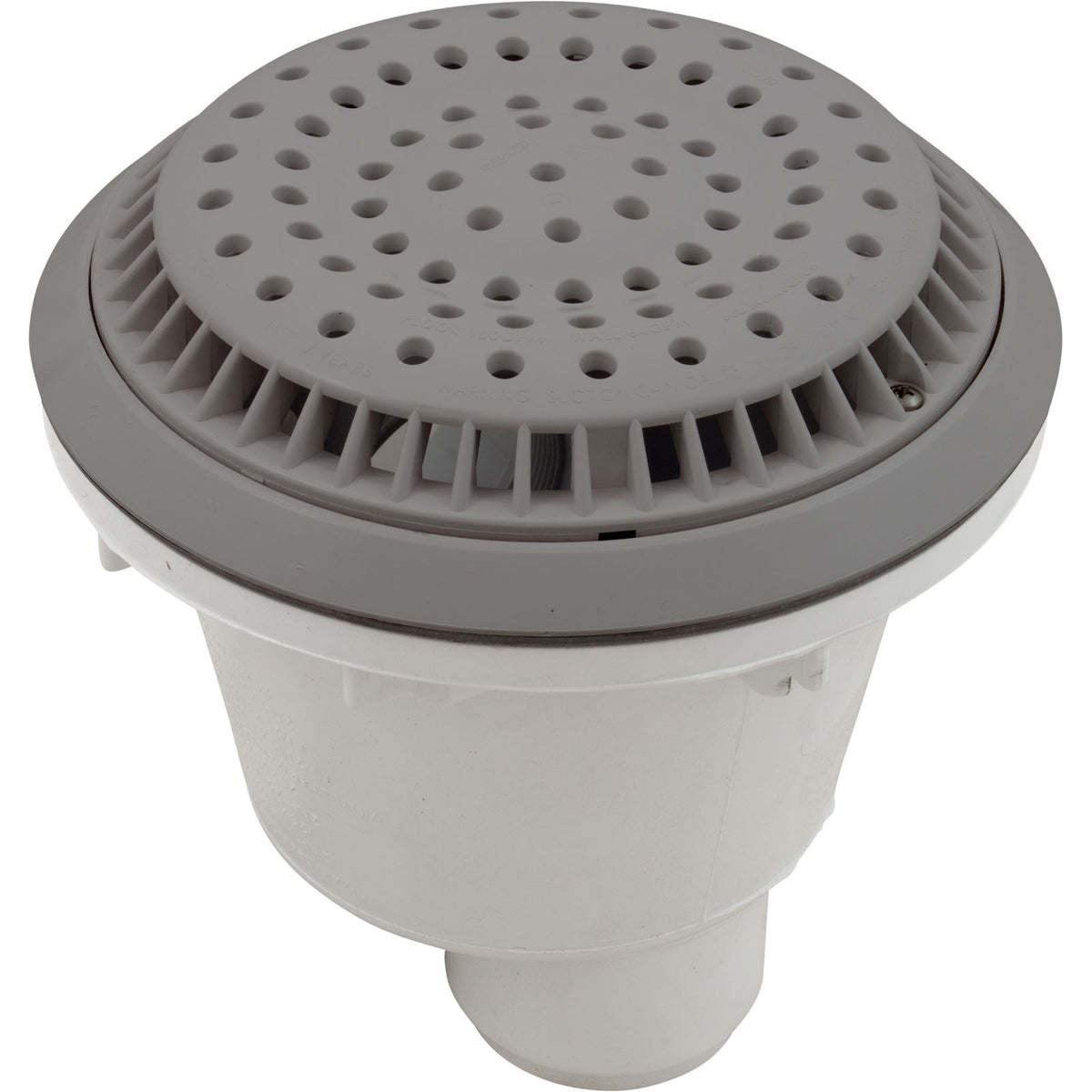 Main Drain, WW Anti Vortex, 8" Rnd, Vinyl, 2"s, Gray : 640-2757 V - Waterway Plastics - 8.06105E+11 - PartsForSpas.com