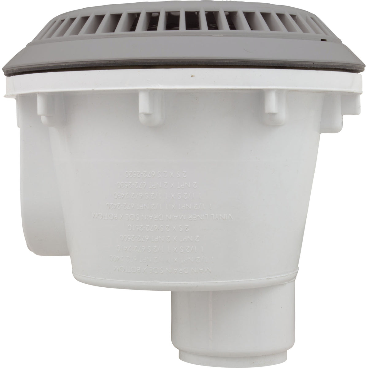 Main Drain, WW Anti Vortex, 8" Rnd, Vinyl, 2"s, Gray : 640-2757 V - Waterway Plastics - 8.06105E+11 - PartsForSpas.com