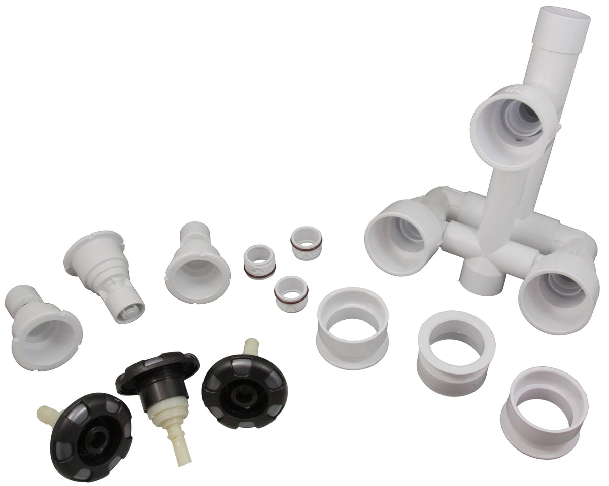 3 Jet Manifold Sys, Waterway, 9", a1-1/2"s x w2"sp, w/Intls : 210-3510G