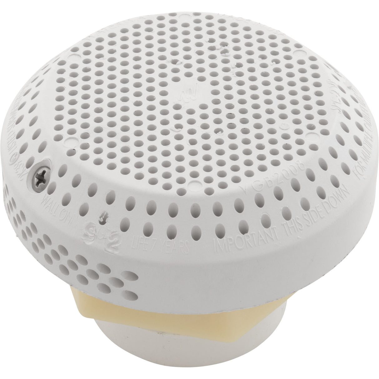 Suct Assy, WW 3-1/2" Hi-Flow, 2-3/8"hs, 1-1/2"s, Wht, w/o Vac Brk : 640-3250V