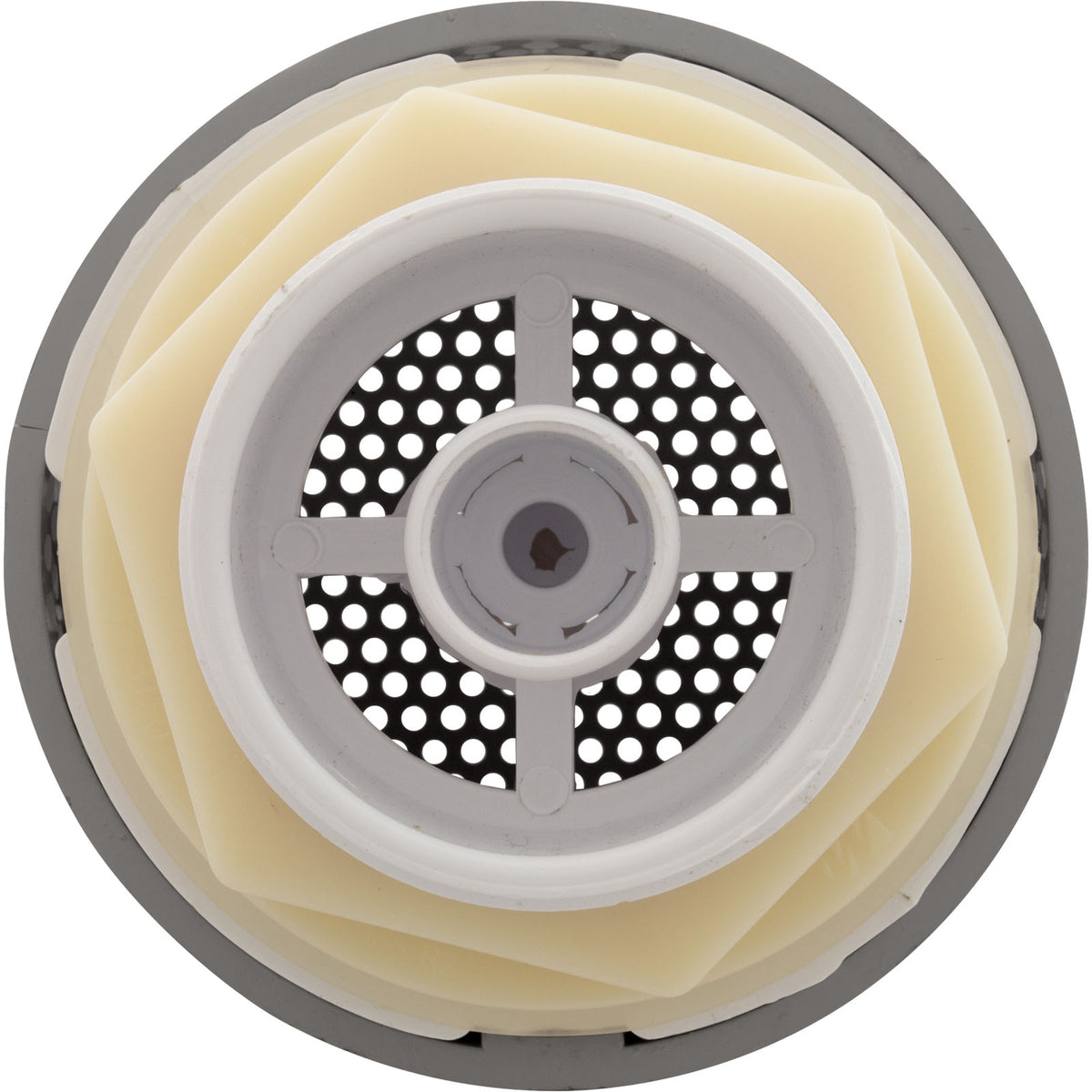 Suct Assy, WW 3-1/2" Hi-Flow, 2-3/8"hs, 1-1/2"s, Gry, w/o Vac Brk : 640-3257V - Waterway Plastics - 8.06105E+11 - PartsForSpas.com