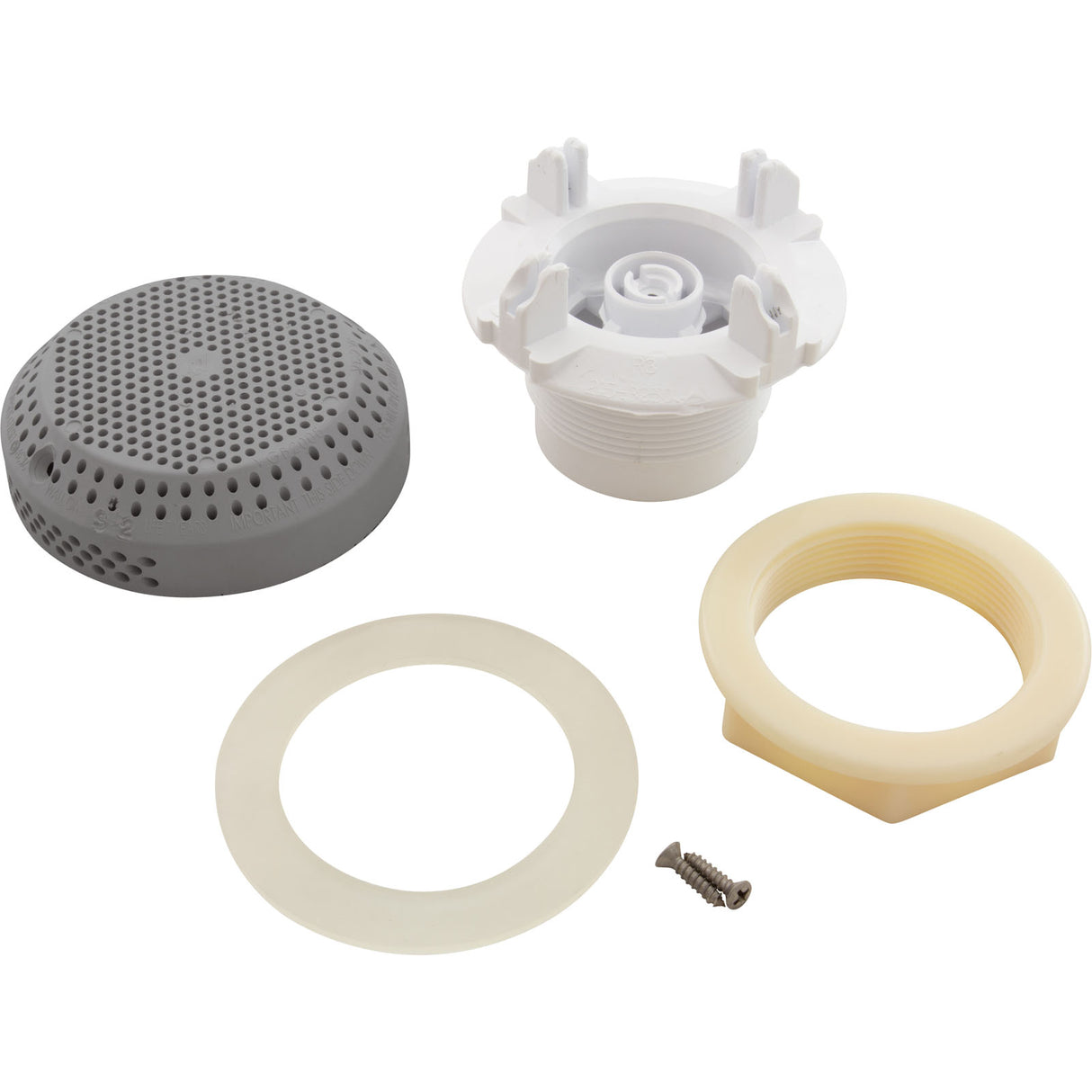 Suct Assy, WW 3-1/2" Hi-Flow, 2-3/8"hs, 1-1/2"s, Gry, w/o Vac Brk : 640-3257V - Waterway Plastics - 8.06105E+11 - PartsForSpas.com