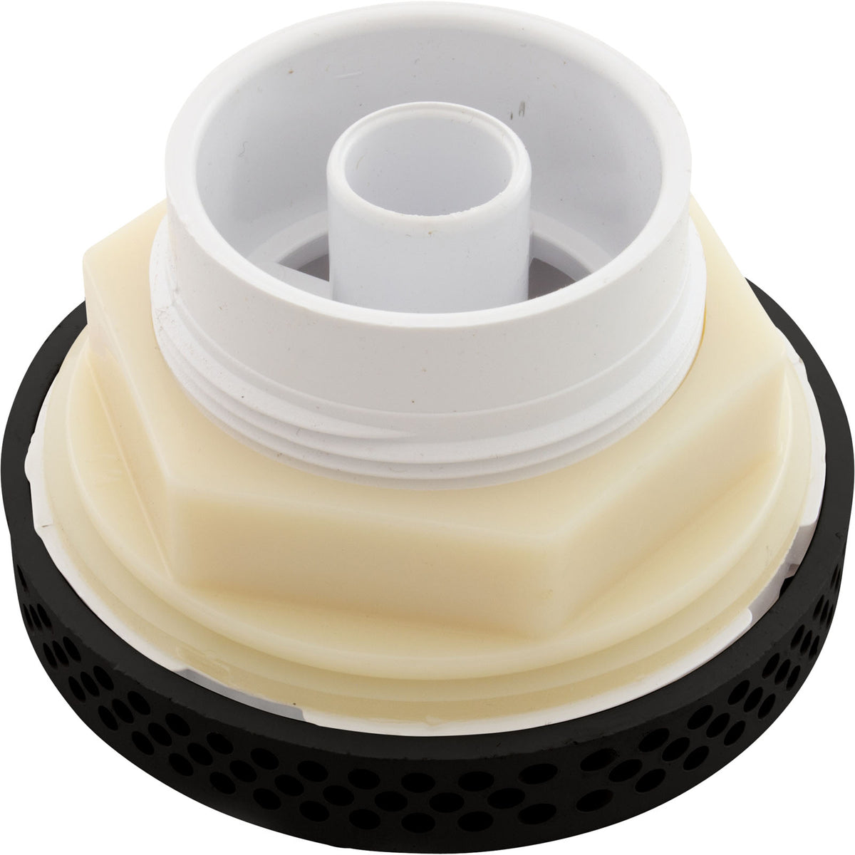 Suct Assy, WW 3-1/2" Hi-Flow, 2-3/8"hs, 1-1/2"s, Blk, w/o Vac Brk : 640-3251 V - Waterway Plastics - 8.06105E+11 - PartsForSpas.com