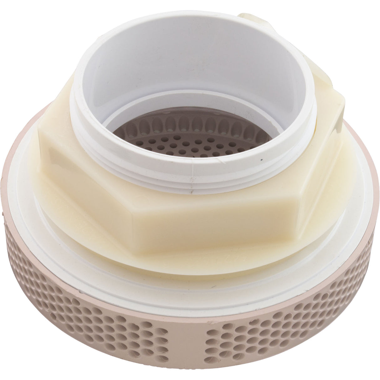 Suction Assy, WW Super Hi-Flo, 3-1/4"hs, 2"s, Beige : 640-3570 V - Waterway Plastics - 8.06105E+11 - PartsForSpas.com