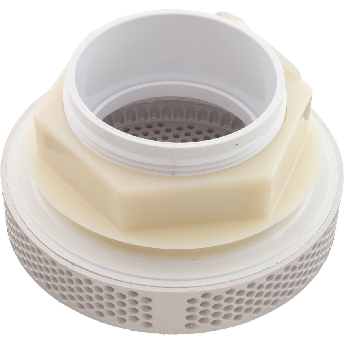 Suction Assy, WW Super Hi-Flo, 3-1/4"hs, 2-1/2"s, 180gpm, White : 640-3580 V - Waterway Plastics - 8.06105E+11 - PartsForSpas.com