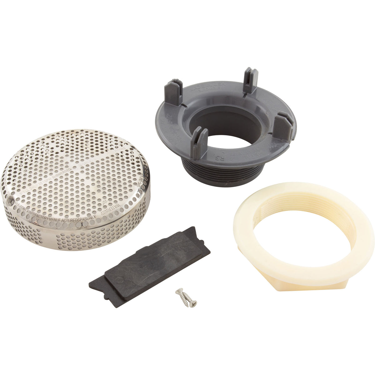 Suction Assy, WW Super Hi-Flo, 3-1/4"hs, 2-1/2"s, SS : 640-3580S V - Waterway Plastics - 8.06105E+11 - PartsForSpas.com
