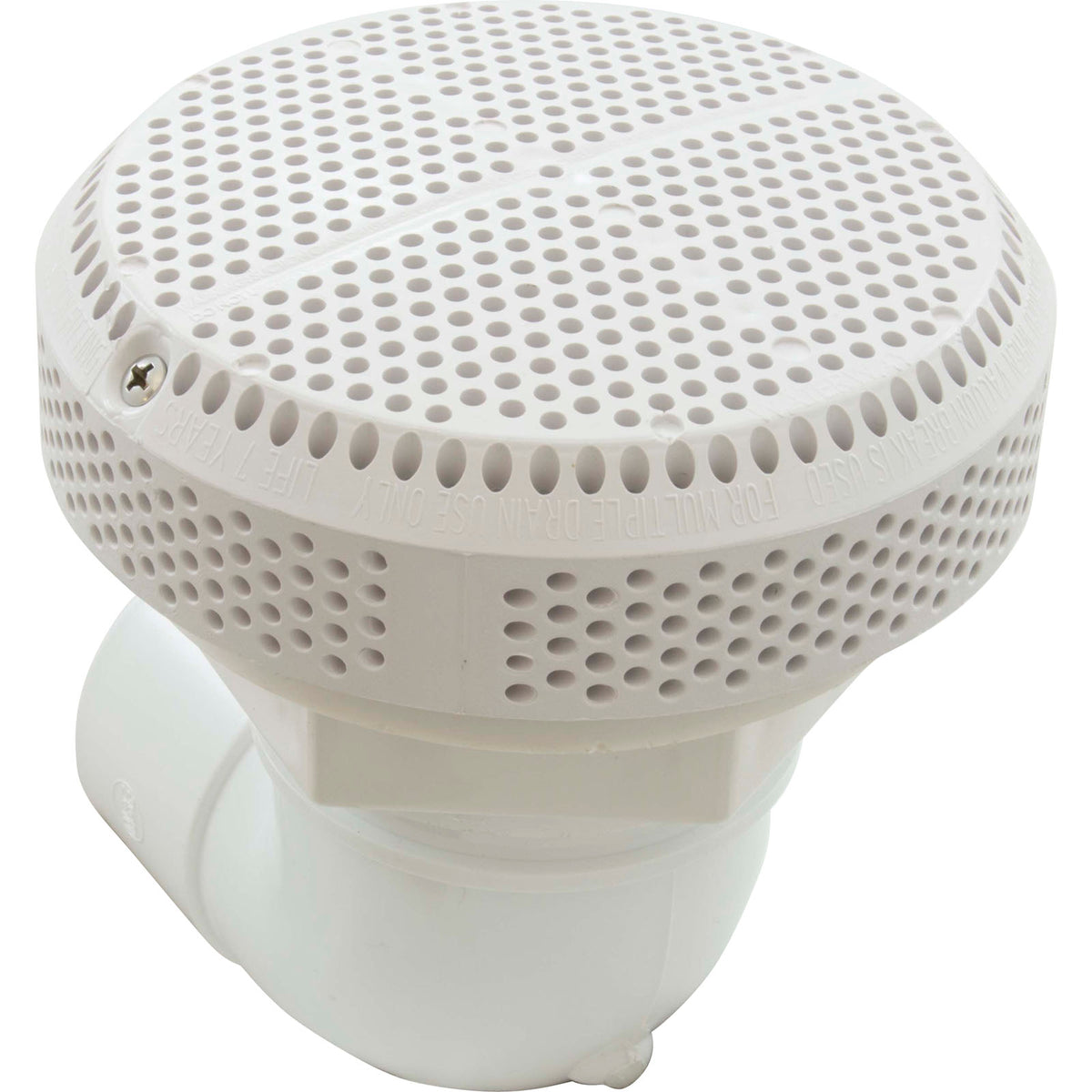 Suction Assy, WW Super Hi-Flo, 3-1/4"hs, 2"s, 90 deg, White : 640-3600 V - Waterway Plastics - 8.06105E+11 - PartsForSpas.com