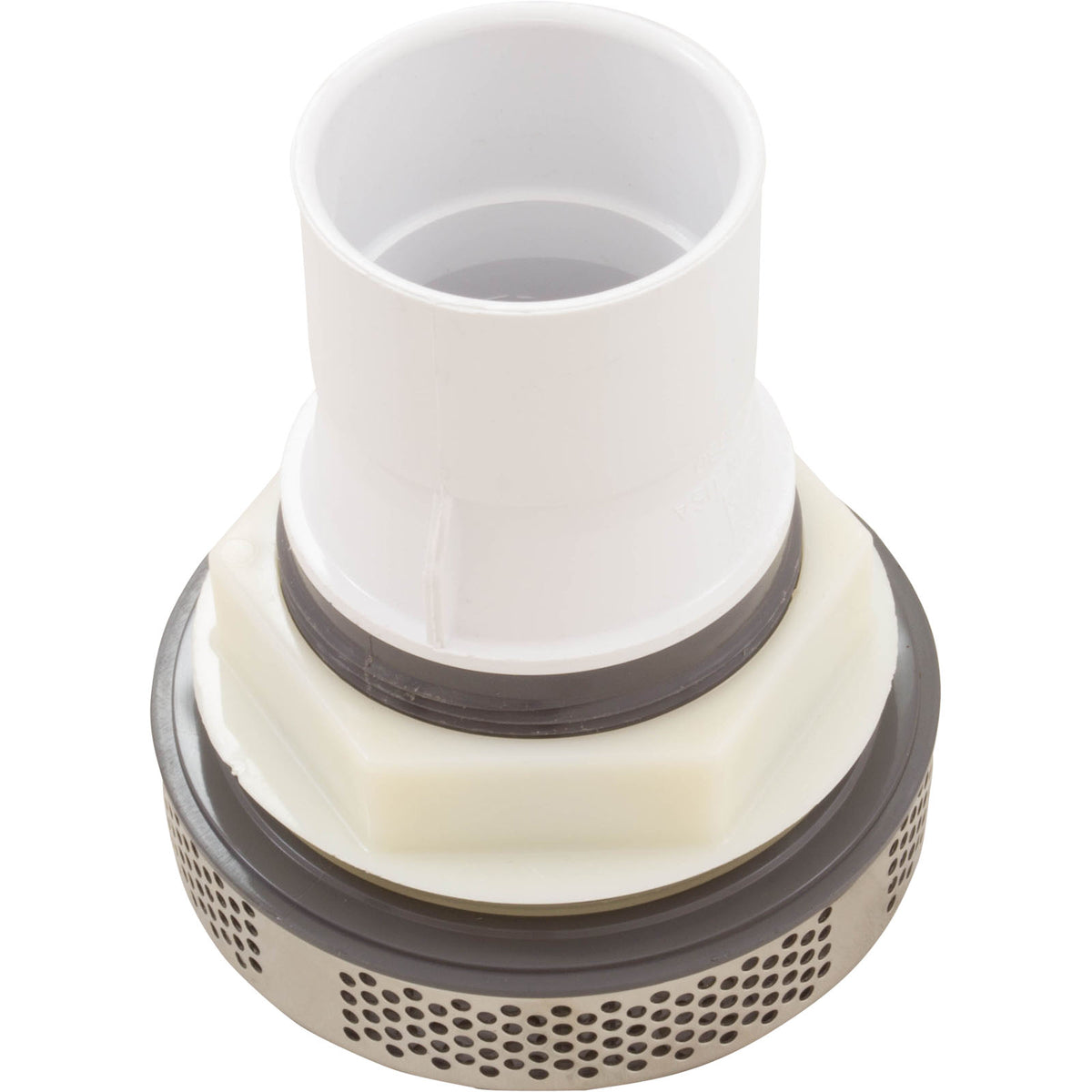 Suction Assy, WW Super Hi-Flo, 3-1/4"hs, 2"s, White/ss : 640-3630S V