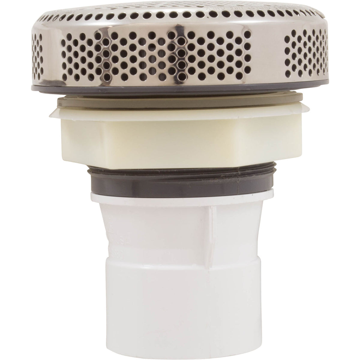Suction Assy, WW Super Hi-Flo, 3-1/4"hs, 2"s, White/ss : 640-3630S V
