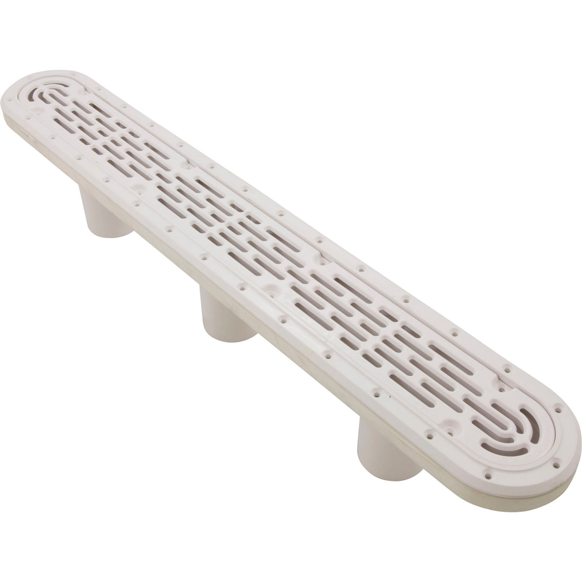 Channel Drain, Aquastar, 32", Vinyl, White : 32CDFLV101 - Aquastar Pool Products - 8.83612E+11 - PartsForSpas.com