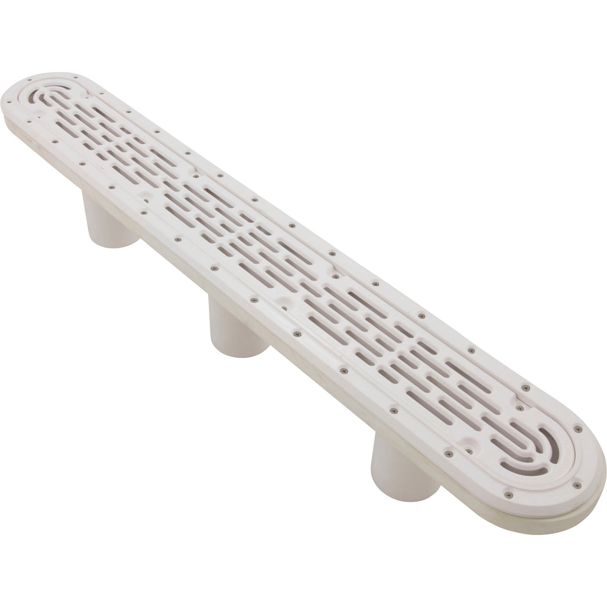 Channel Drain, Aquastar, 32", Vinyl, White : 32CDFLV101 - Aquastar Pool Products - 8.83612E+11 - PartsForSpas.com