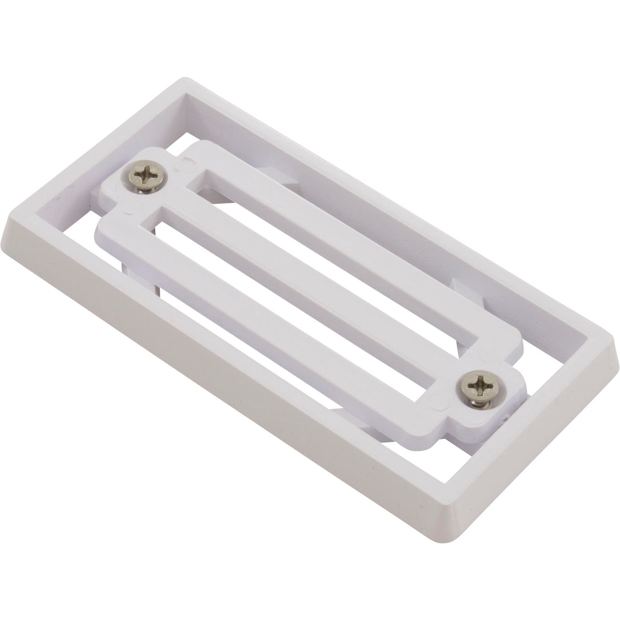 Gutter Drain, Pentair 2" x 4" 3-Bar Frame & Grate, White : 542038