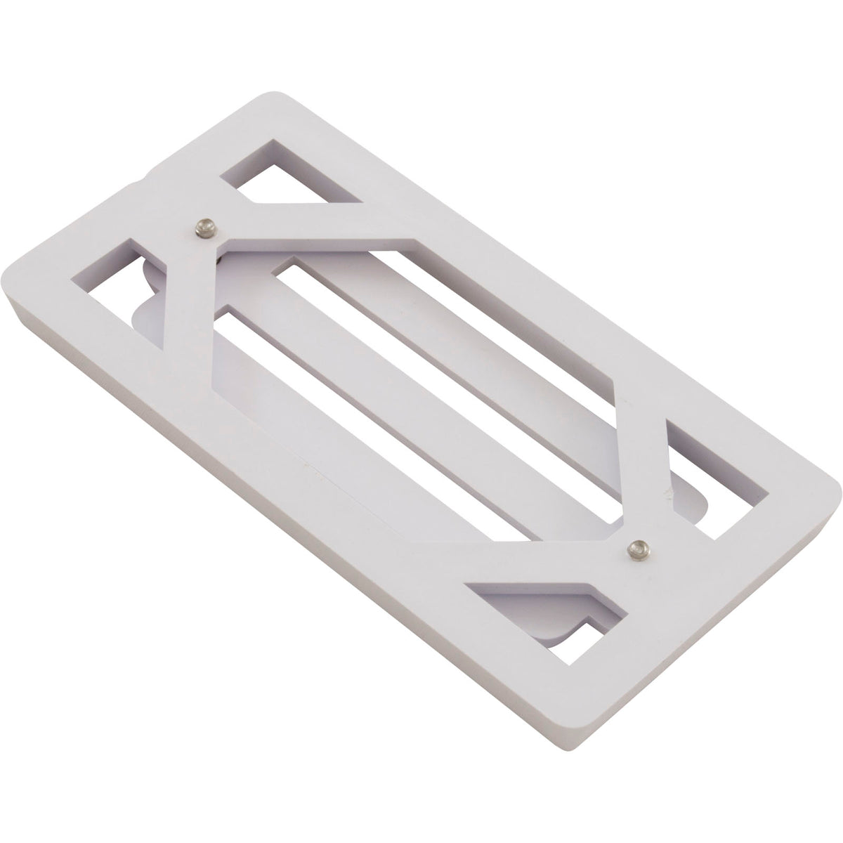 Gutter Drain, Pentair 2" x 4" 3-Bar Frame & Grate, White : 542038