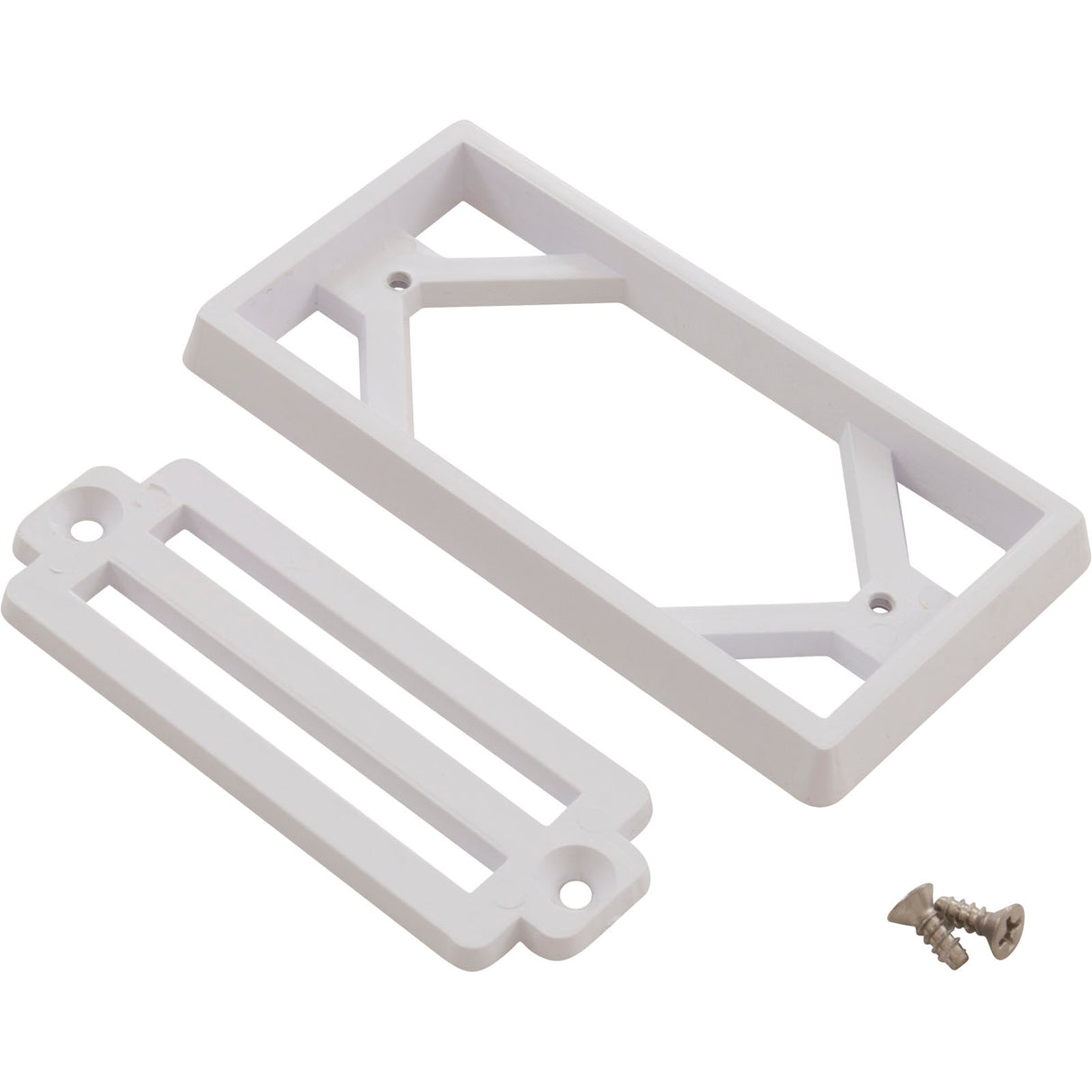 Gutter Drain, Pentair 2" x 4" 3-Bar Frame & Grate, White : 542038