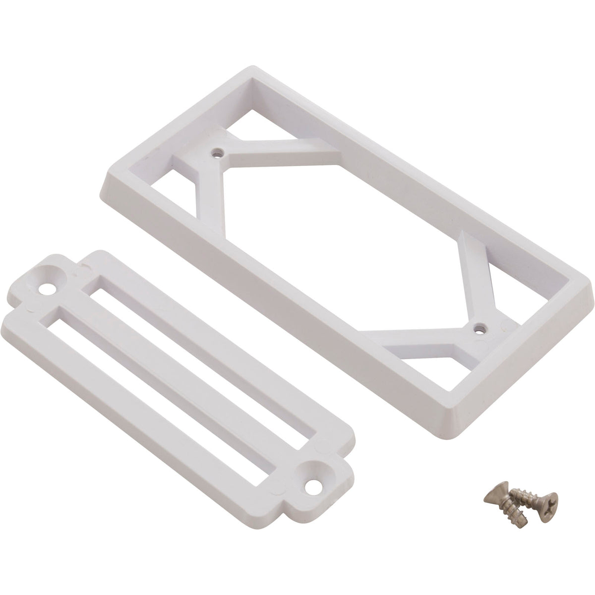 Gutter Drain, Pentair 2" x 4" 3-Bar Frame & Grate, White : 542038
