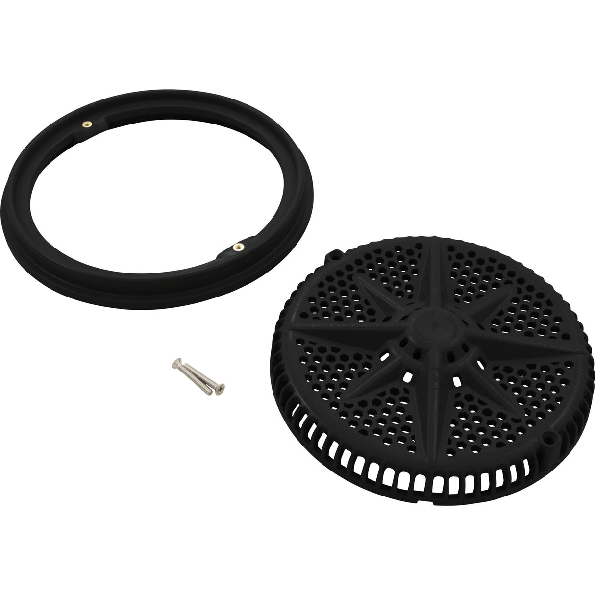 Main Drain Grate, PentairStarGuard, 8", 112gpm, Black, Short Ring : 500104