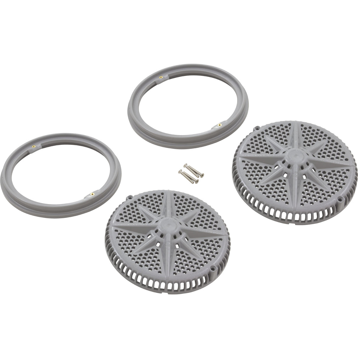 Main Drain Grate, PentStarGuard, 8", 112gpm, Gry, qty 2, Shrt Ring : 500147