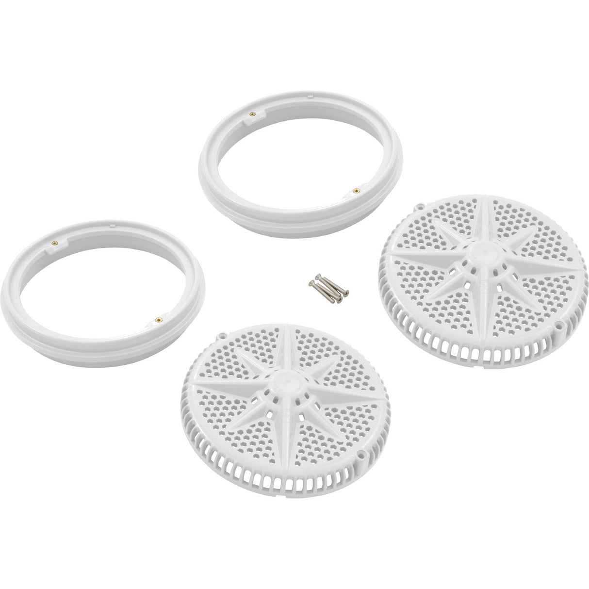 Main Drain Grate, PentStarGuard, 8", 112gpm, Wht, qty 2, Long Ring : 500140