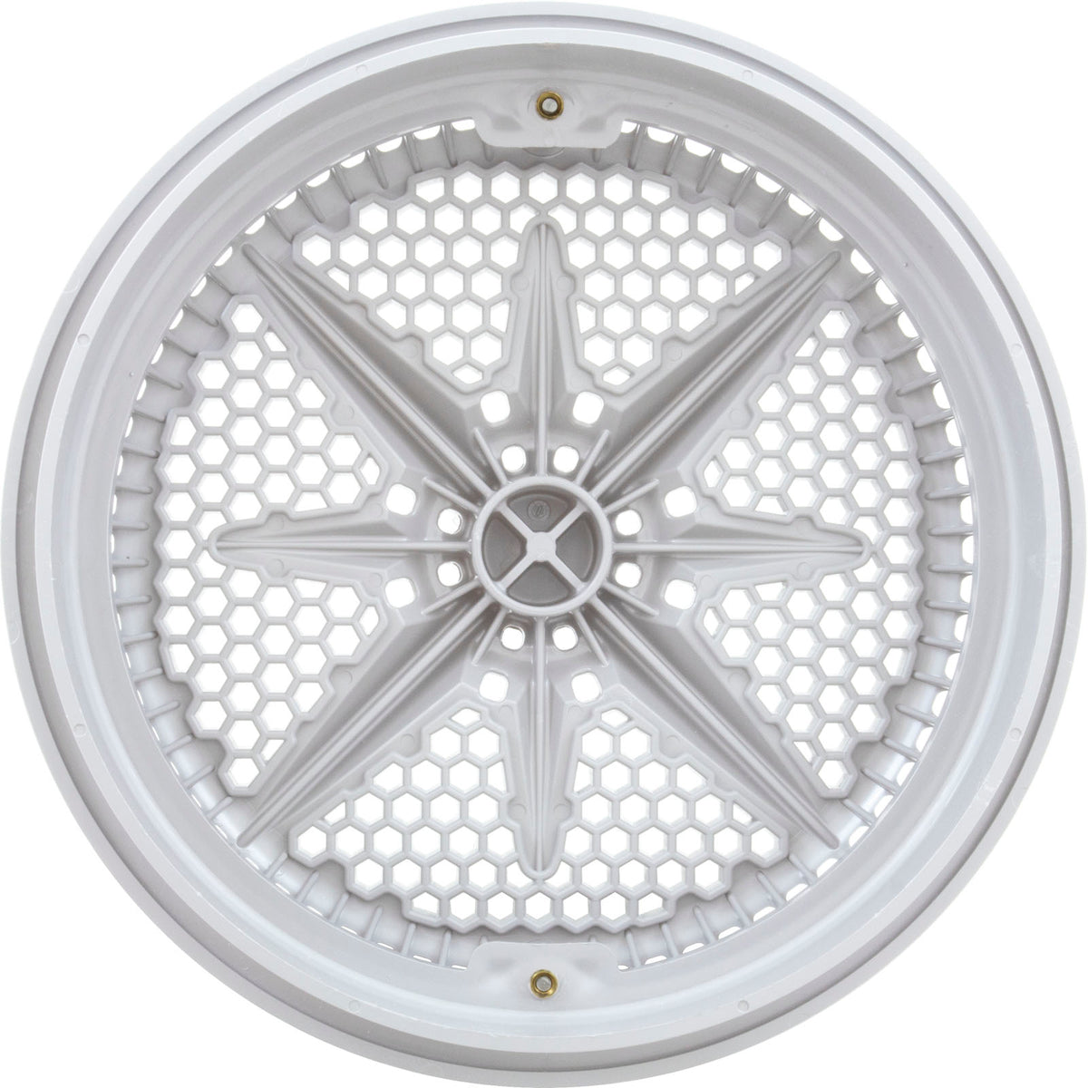 Main Drain Grate, Pent StarGuard, 8", 112gpm, Wht, qty 2, Shrt Rin : 500144