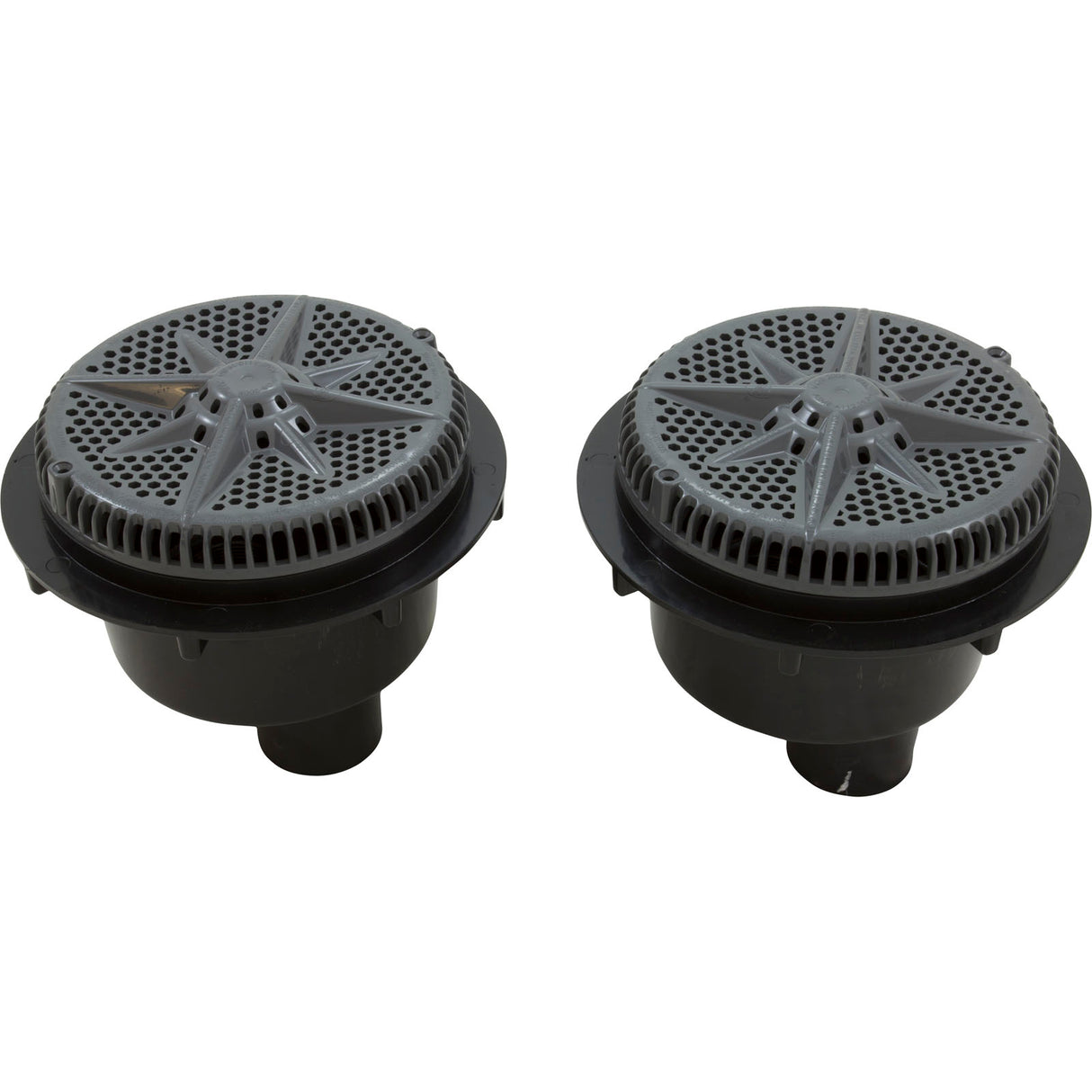 Main Drain, PentStrGrd, 8", 112gpm, 2-2"Btm Port, ABS, DrGry, qty 2 : 500122