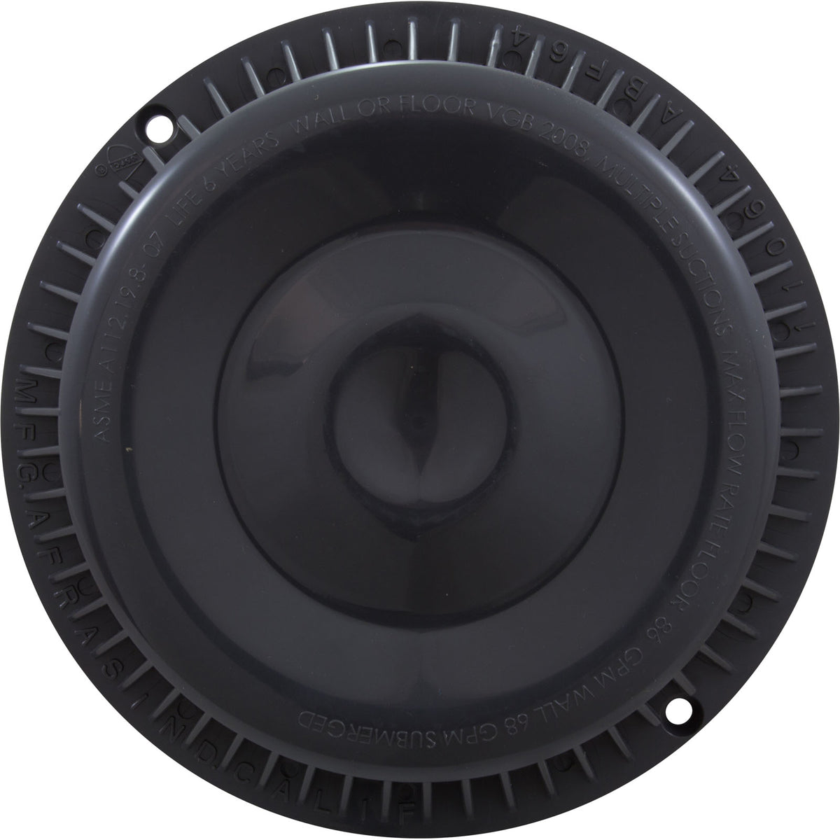 Main Drain Grate, Afras, Anti Vortex, Dk Gray, w/2 Screws : 10064DKGY - Afras Industries - 10064DKGY - PartsForSpas.com