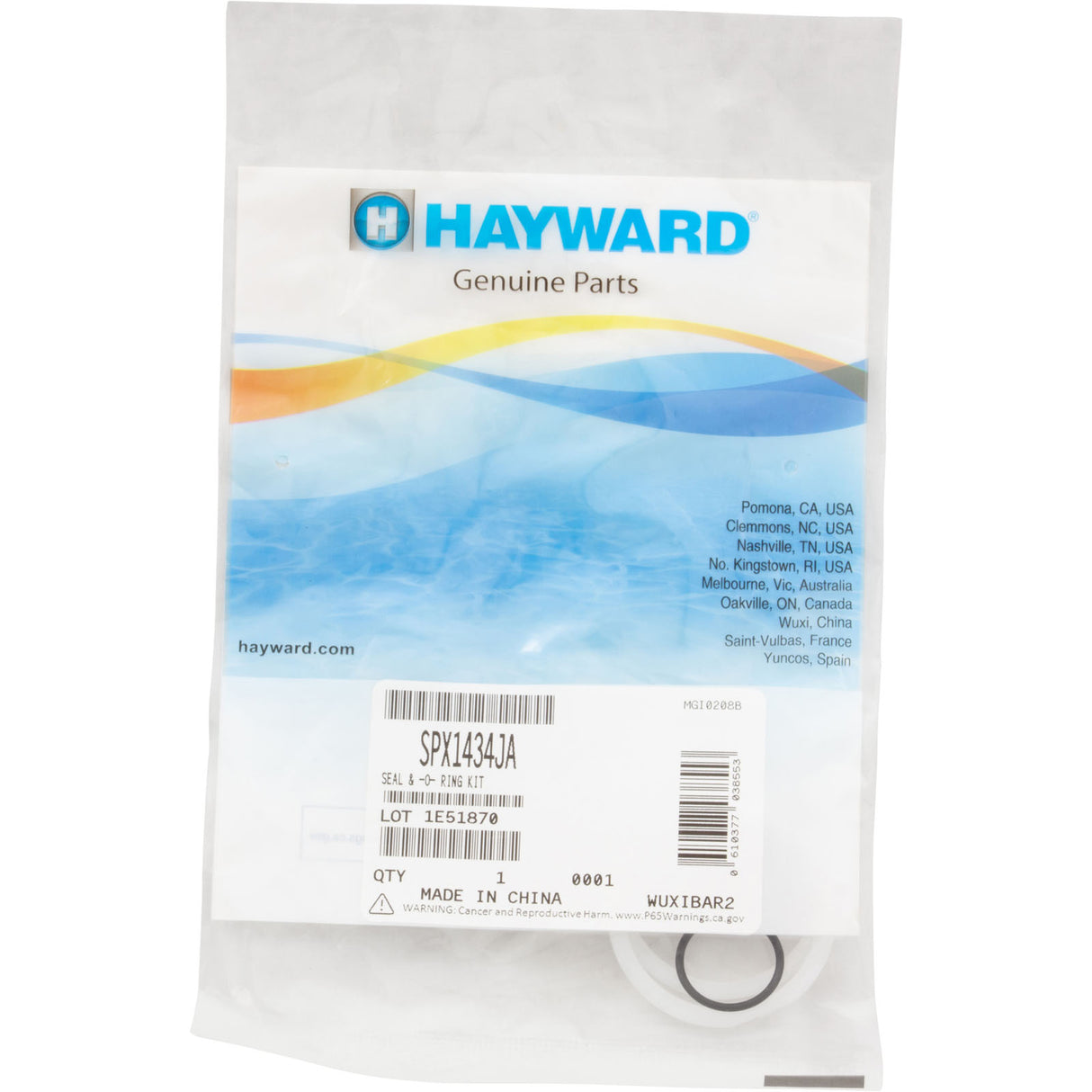 Gasket/O-Ring Kit, Hayward Jet Air III, Wall Fitting/Nozzle : SPX1434JA