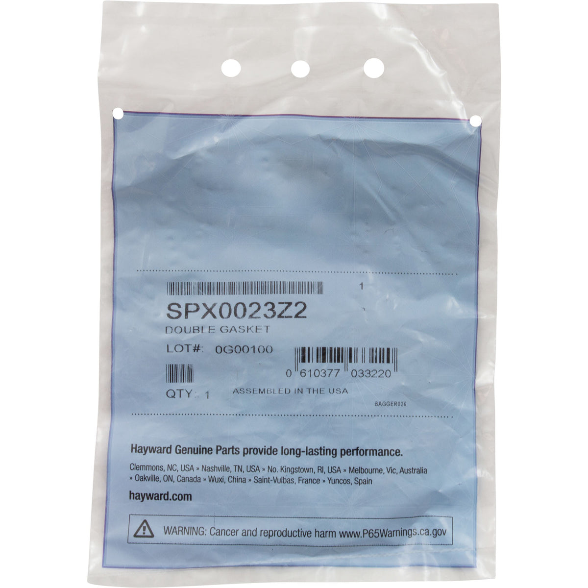 Double Gasket, Hayward, Inlet Fitting, 3-1/2" od : SPX0023Z2