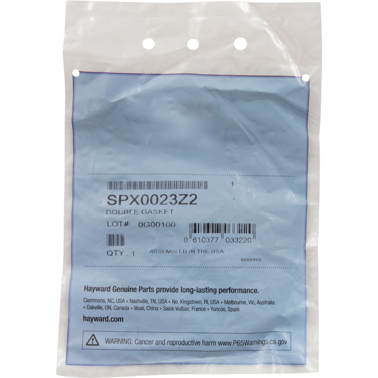 Double Gasket, Hayward, Inlet Fitting, 3-1/2" od : SPX0023Z2